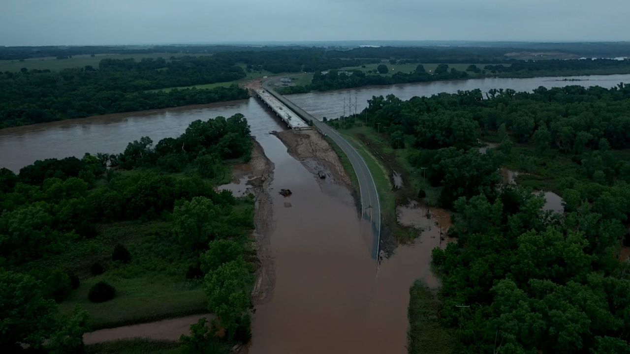 Flooding inundated Logan County, one of 66 Oklahoma counties under a state of emergency.