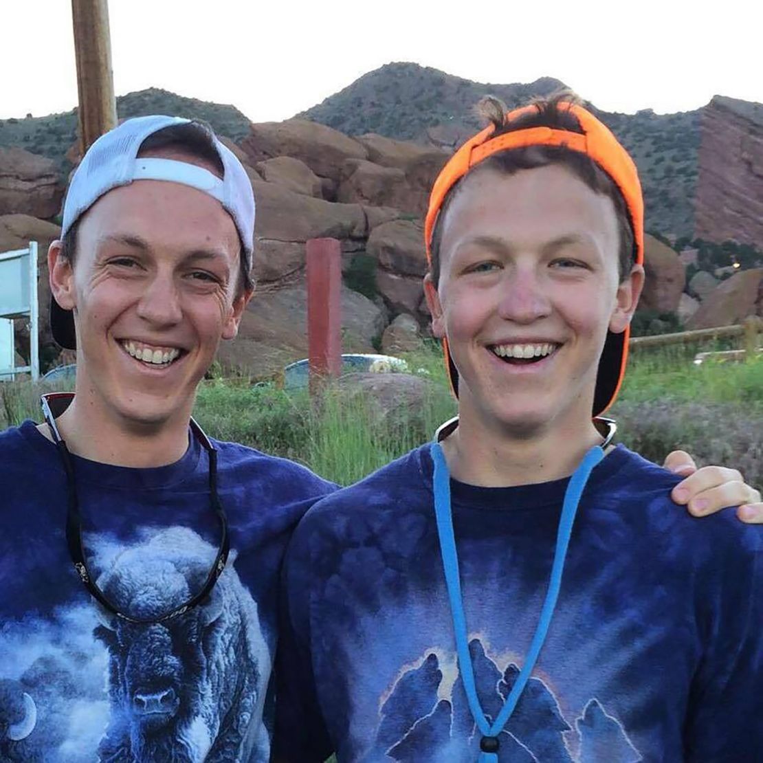 Dylan Roberts (left) with his brother, Murphy.