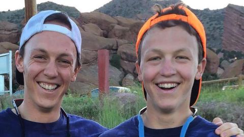 Dylan Roberts (left) with his brother, Murphy.