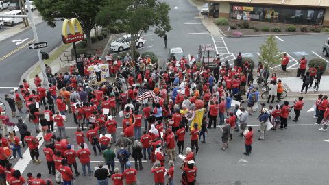 Activists march in Durham.