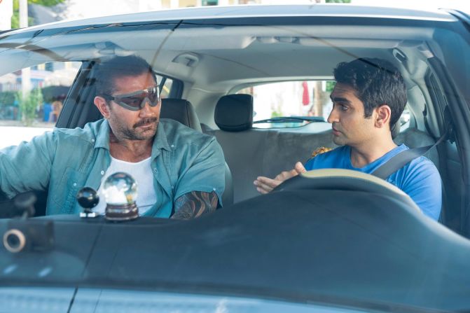 (July 12) -- In this promising summer comedy, Stu (Kumail Nanjiani) is a struggling Uber driver with one star reviews when a cop named Vic (Dave Bautista) gets in his car to go after some drug dealers. Adding to the strangeness, Vic's just had Lasik surgery and takes Stu for a ride. "Stuber" also stars Iko Uwais, Natalie Morales and Mira Sorvino. <br />