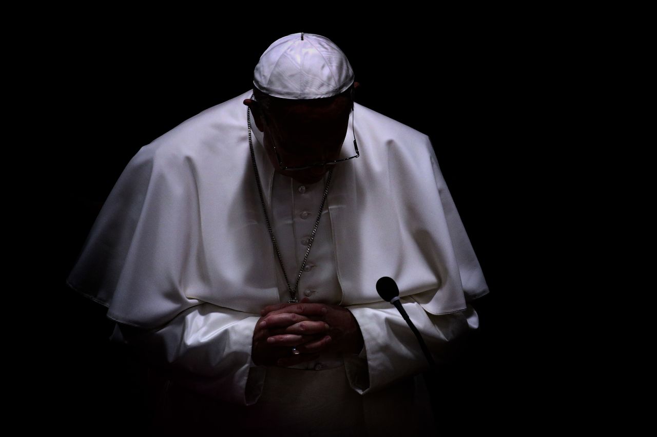 Pope Francis presides over the Italian Episcopal Conference on Monday, May 20.