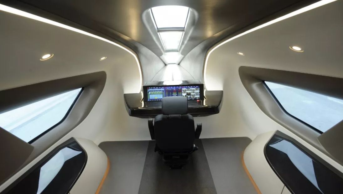 <strong>The driver's seat: </strong>Developed by the state-owned China Railway Rolling Stock Corporation (CRRC), the train is due to go into commercial production in 2021. 