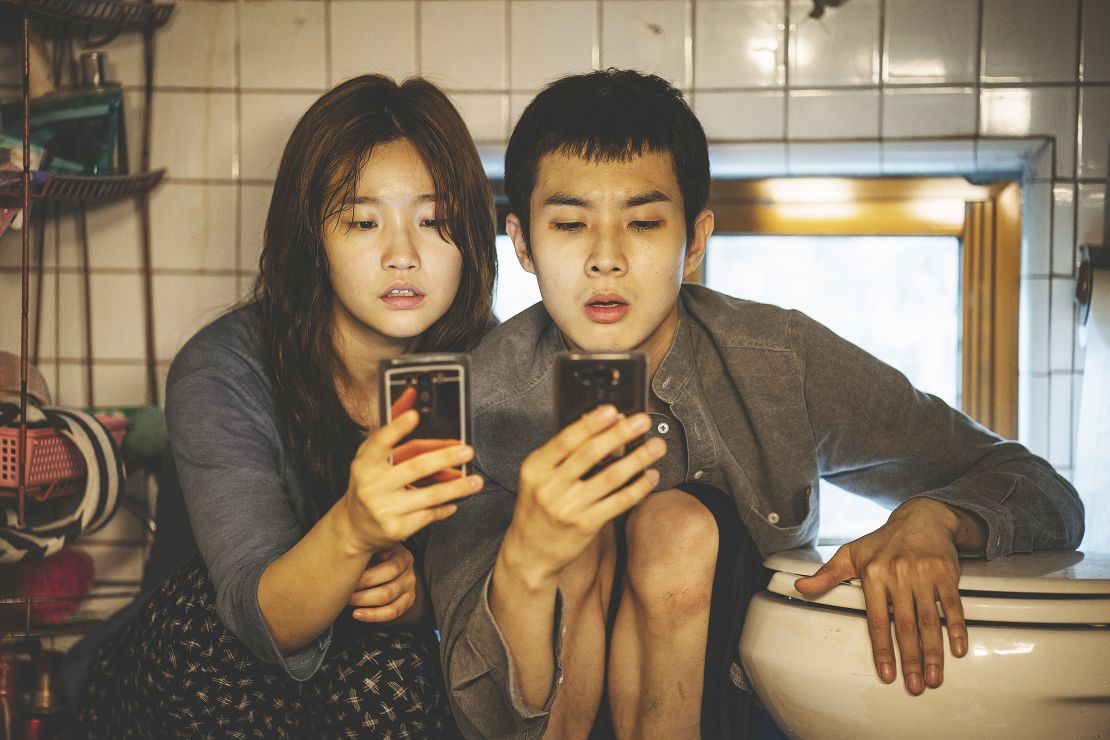 Park So Dam and Choi Woo Sik as the Kim siblings in "Parasite."