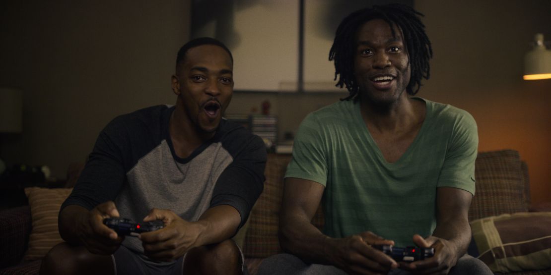Anthony Mackie, Yahya Abdul-Mateen in 'Black Mirror's' 'Striking Vipers'