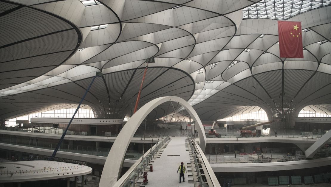The new Beijing Daxing International Airport is said to have the world's largest single terminal and is designed to handle more than 100 million passengers annually.