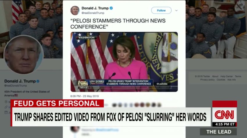 Feud Gets Nastier As Trump Claims Pelosi Is Not The Same As She Was Cnn