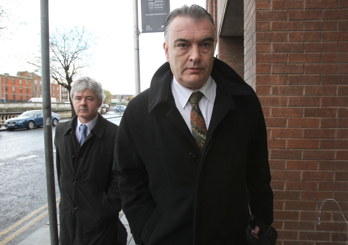 Ian Bailey, and his solicitor, Frank Buttimer, leave Dublin High Court after he won the right to appeal his extradition order to France. 