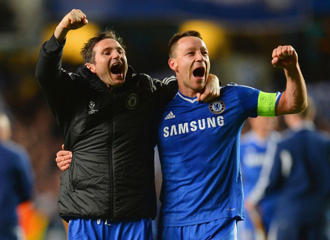 Former Chelsea teammates Frank Lampard and John Terry will be on opposing sides Monday. 