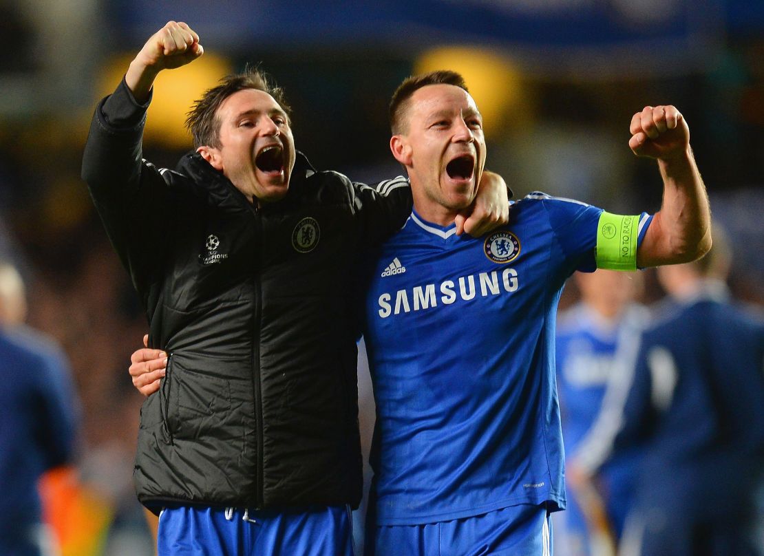 Former Chelsea teammates Frank Lampard and John Terry will be on opposing sides Monday.