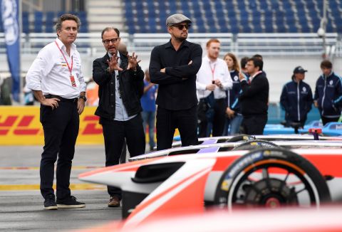 Di Caprio is not only a fan of the emerging sport but he also co-founded Formula E team Venturi in 2013. 