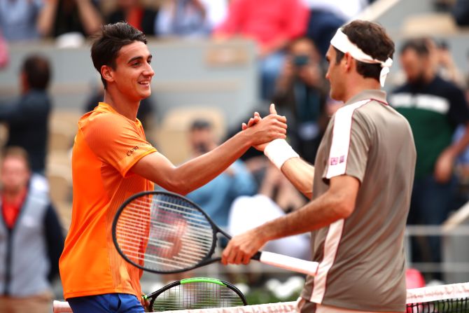 Federer swept past Italian Lorenzo Sonego in one hour, 41 minutes and will face a lucky loser in round two. 