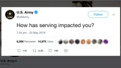 Army tweet prompts painful replies from veterans | CNN