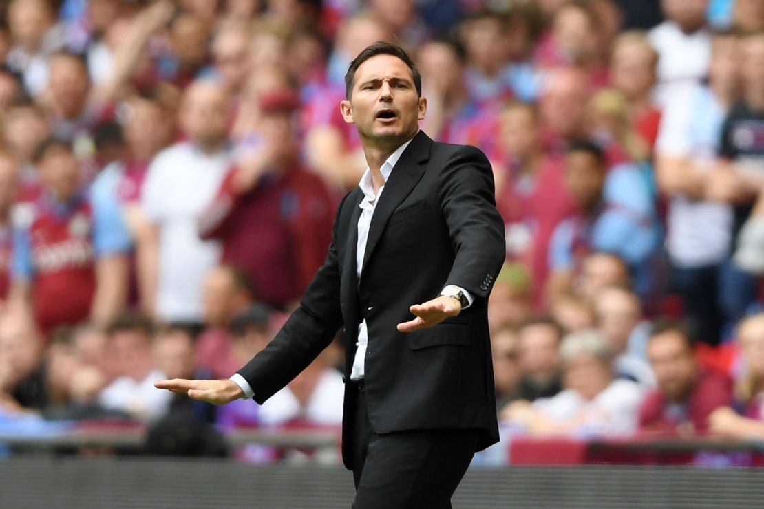 Derby manager Frank Lampard coached against former Chelsea teammate John Terry, an Aston Villa assistant coach. 