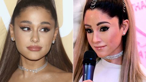 ariana grande wax figure SPLIT
