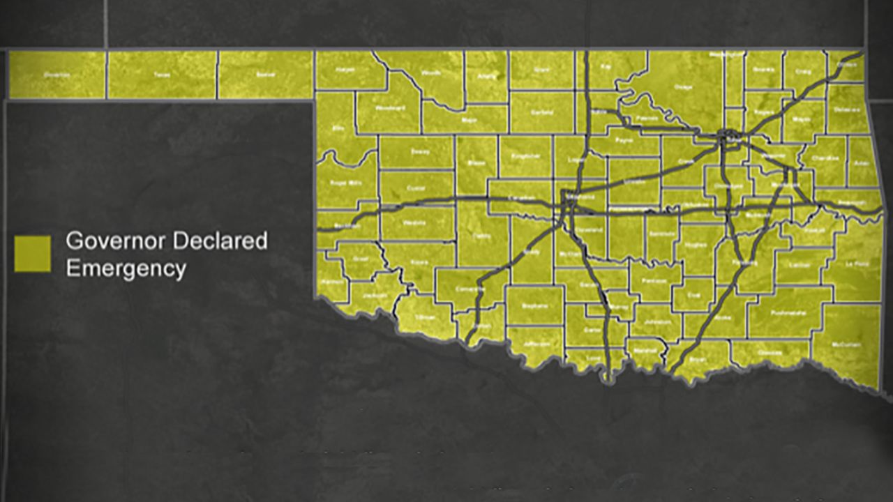Oklahoma emergency map