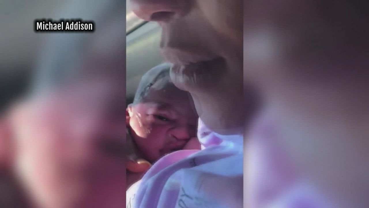 Baby on board: Mom gives birth in car in viral video | CNN