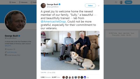 george HW bush twitter sully