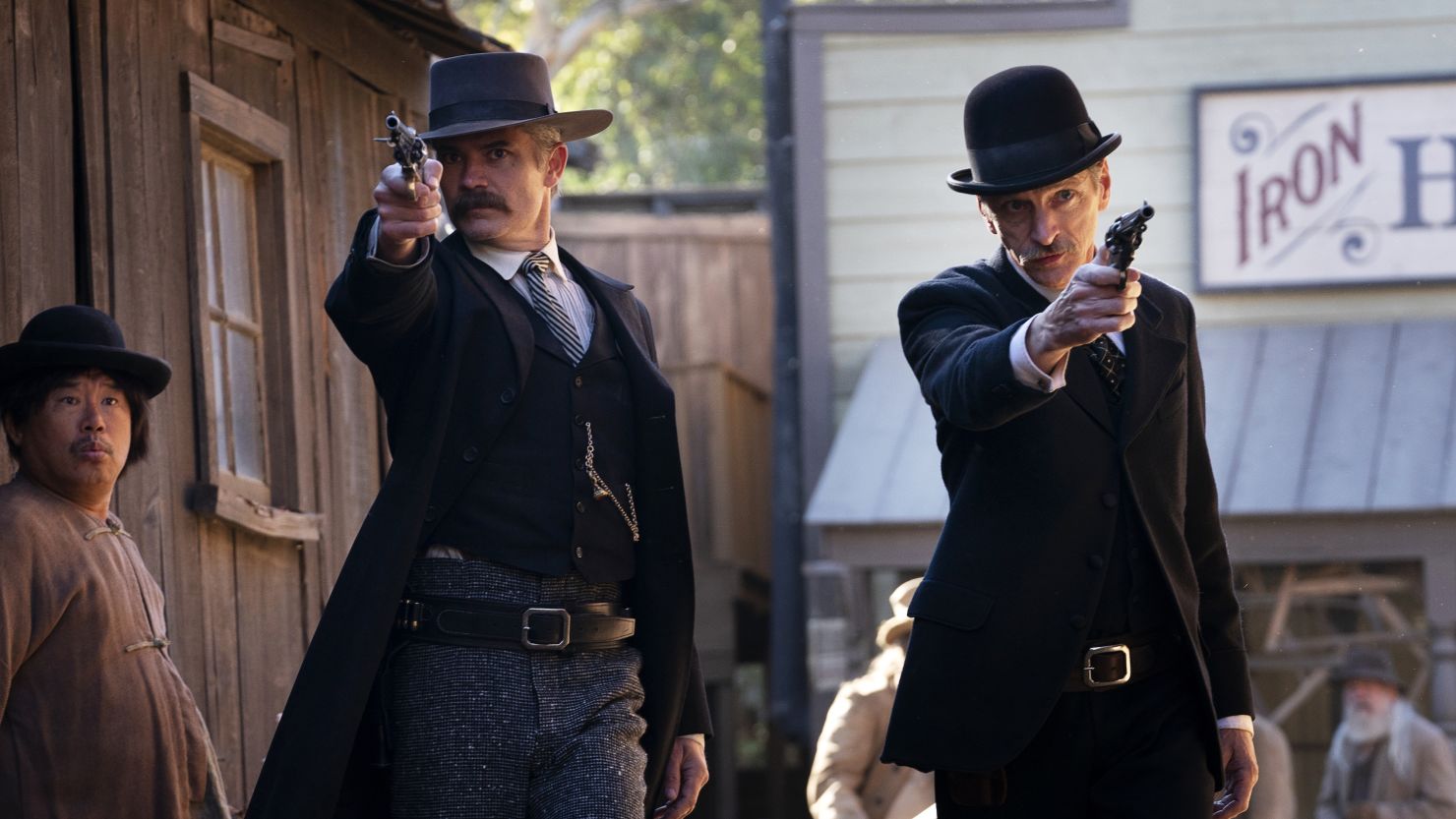 Timothy Olyphant, John Hawkes in 'Deadwood: The Movie'