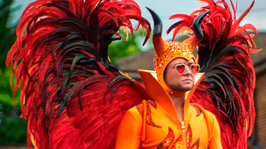 Taron Egerton as Elton John in Rocketman from Paramount Pictures. 