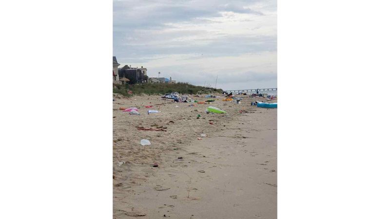 They partied on the beach. And then left 20 000 pounds of trash on