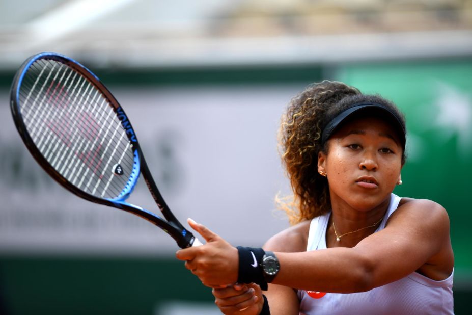 Naomi Osaka took to center court at the French Open as the top seed at a major for the first time. 