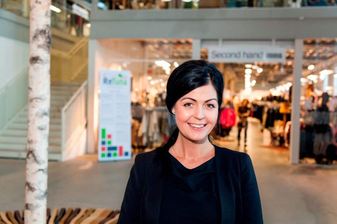 Anna Bergström manages the ReTuna shopping mall in Sweden. 
