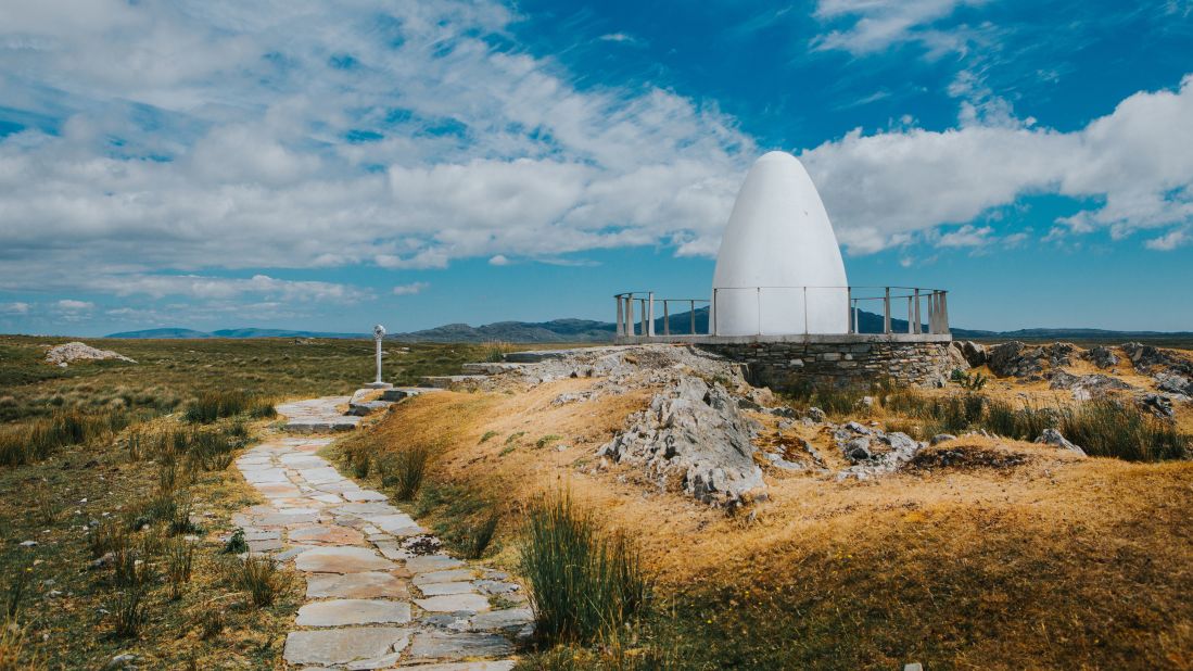 <strong>Aviation milestone</strong>: On June 15, 1919, British pilots John Alcock and Arthur Whitten Brown embarked on the first nonstop transatlantic flight. This unusual egg-shaped structure in Connemara, Ireland, memorializes this momentous achievement. 