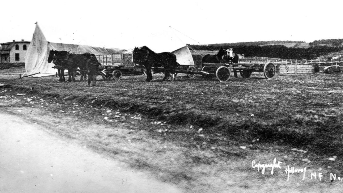 The Rolls Royce engine was delivered to St John's in a horse and cart.