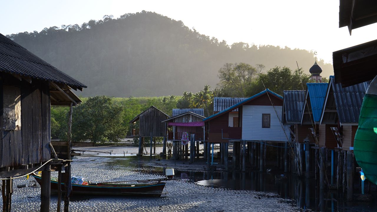Koh Libong's quaint Batu Bute village at low tide.
