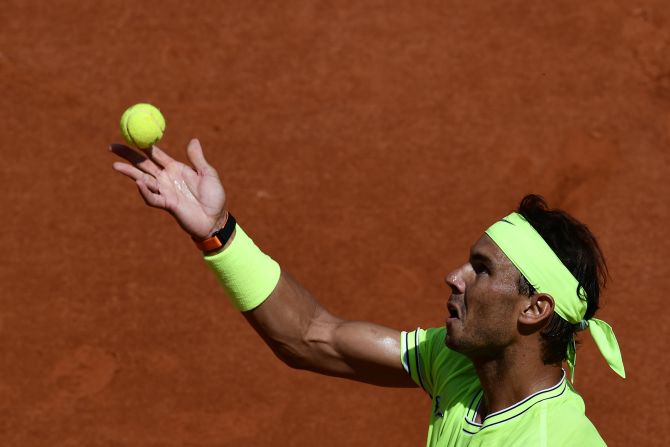 11-time champion Rafael Nadal faced another German who played qualifying, Yannick Maden. 