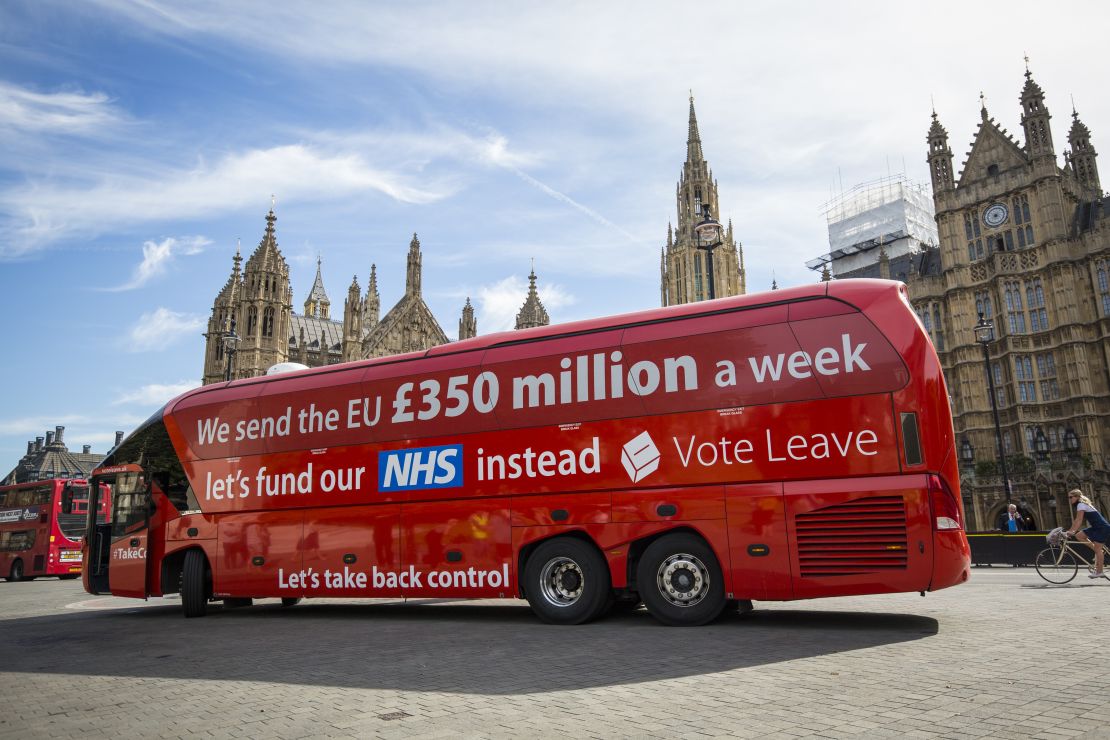 The infamous claim written on the "Vote Leave" battle bus continues to dog the Brexit debate.