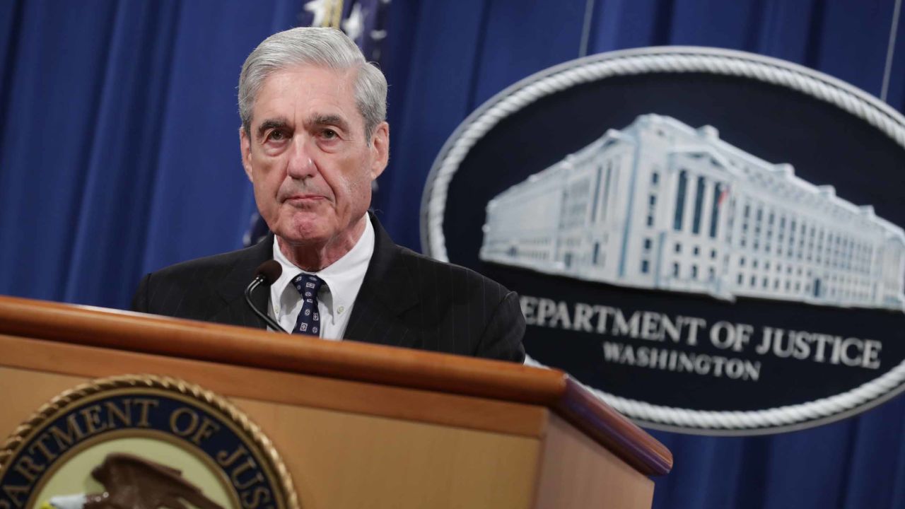 WASHINGTON, DC - MAY 29: Special Counsel Robert Mueller makes a statement about the Russia investigation on May 29, 2019 at the Justice Department in Washington, DC. (Photo by Chip Somodevilla/Getty Images)