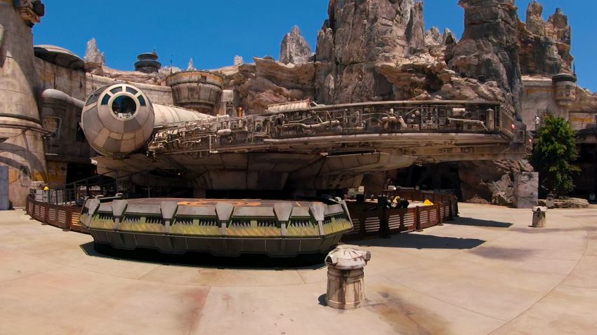 The centerpiece of Disney's new Star Wars Land is the replica Millennium Falcon.