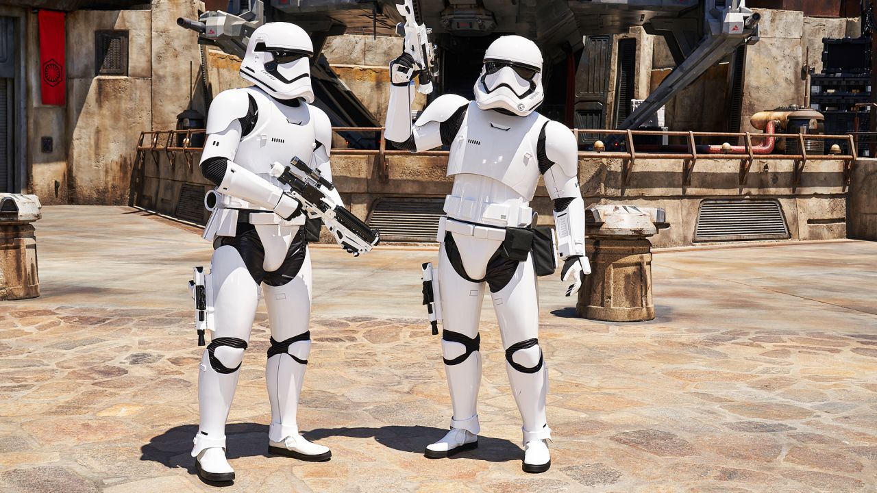 First Order Stormtroopers signal that Galaxy's Edge takes place during the current film trilogy.