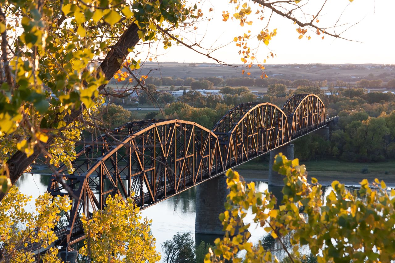 <strong>Bismarck-Mandan Rail Bridge, Bismarck, North Dakota:</strong> This striking rail bridge was built during the railway boom in the US in the late 1800s, and it was the first to span the Upper Missouri River. Now some want it to be refurbished as a pedestrian bridge.