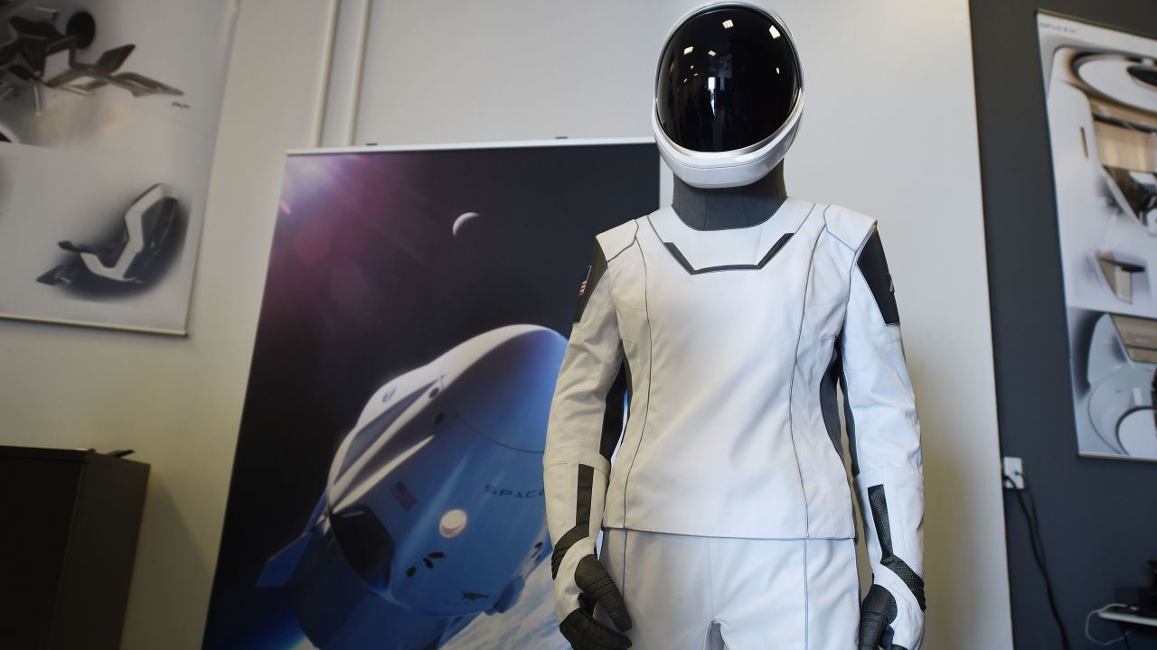 The SpaceX spacesuit is designed so that power, water and air connections all pass through one panel in the middle of the suit's right thigh.