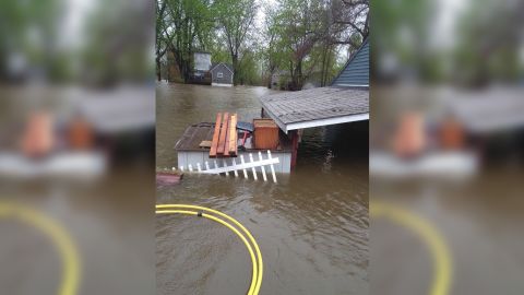 Ricardo and Judy Ortega captured an image of a nearly submerged shed in their neighborhood.