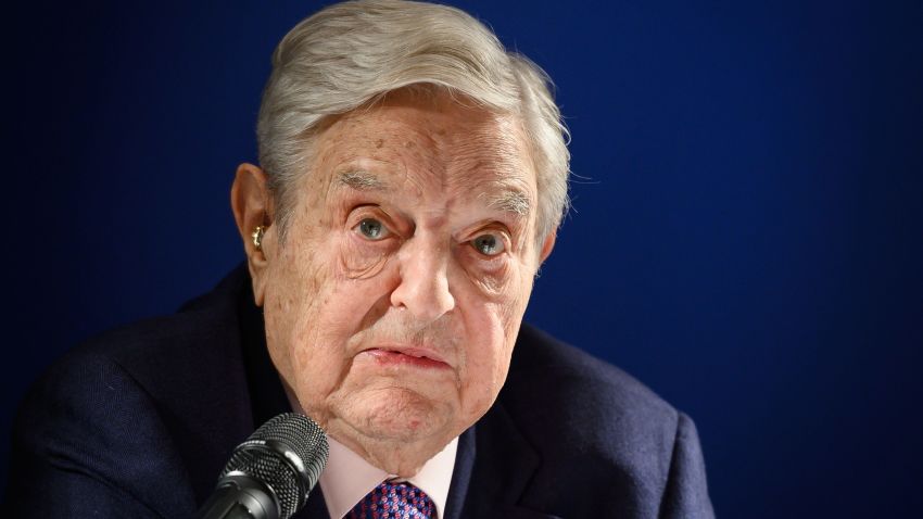 Hungarian-born US investor and philanthropist George Soros delivers a speech on the sideline of the World Economic Forum (WEF) annual meeting, on January 24, 2019 in Davos, eastern Switzerland. - Billionaire investor George Soros said, on January 24, 2019 that Chinese President Xi Jinping was "the most dangerous enemy" of free societies for presiding over a high-tech surveillance regime. (Photo by Fabrice COFFRINI / AFP)        (Photo credit should read FABRICE COFFRINI/AFP/Getty Images)