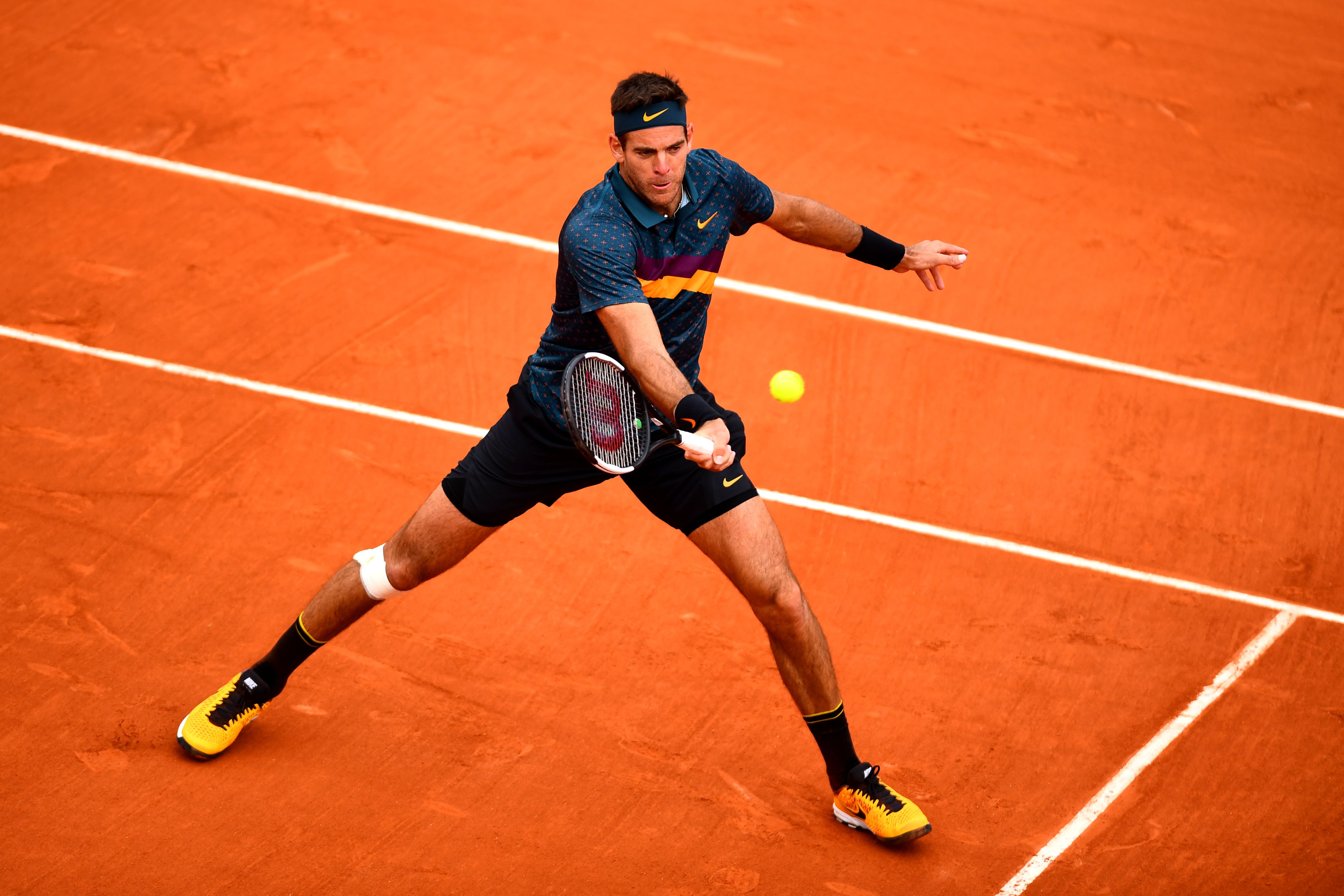In the men's draw, Juan Martin del Potro took a medical timeout for a knee issue but outlasted Japan's Yoshi Nishioka in five sets and 3:46.
