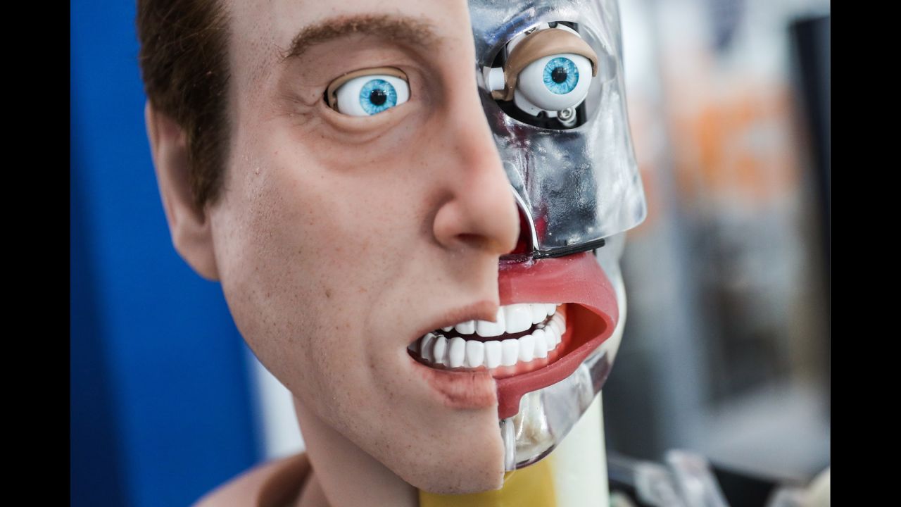 A robotic medical simulator is photographed Friday, May 24, at Eidos Medicine, which manufactures the simulators in Kazan, Russia.