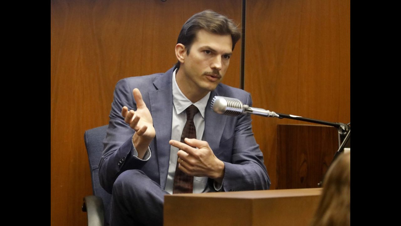 Actor Ashton Kutcher <a href="https://www.cnn.com/2019/05/29/us/ashton-kutcher-testifies-in-hollywood-ripper-trial/index.html" target="_blank">testifies during the murder trial of Michael Gargiulo</a> on Wednesday, May 29. Kutcher was pursuing a relationship with Ashley Ellerin when she was killed in 2001. Gargiulo, 43, is charged with Ellerin's murder as well as the murder of Maria Bruno. He has pleaded not guilty to those charges as well as a separate charge of attempted murder.