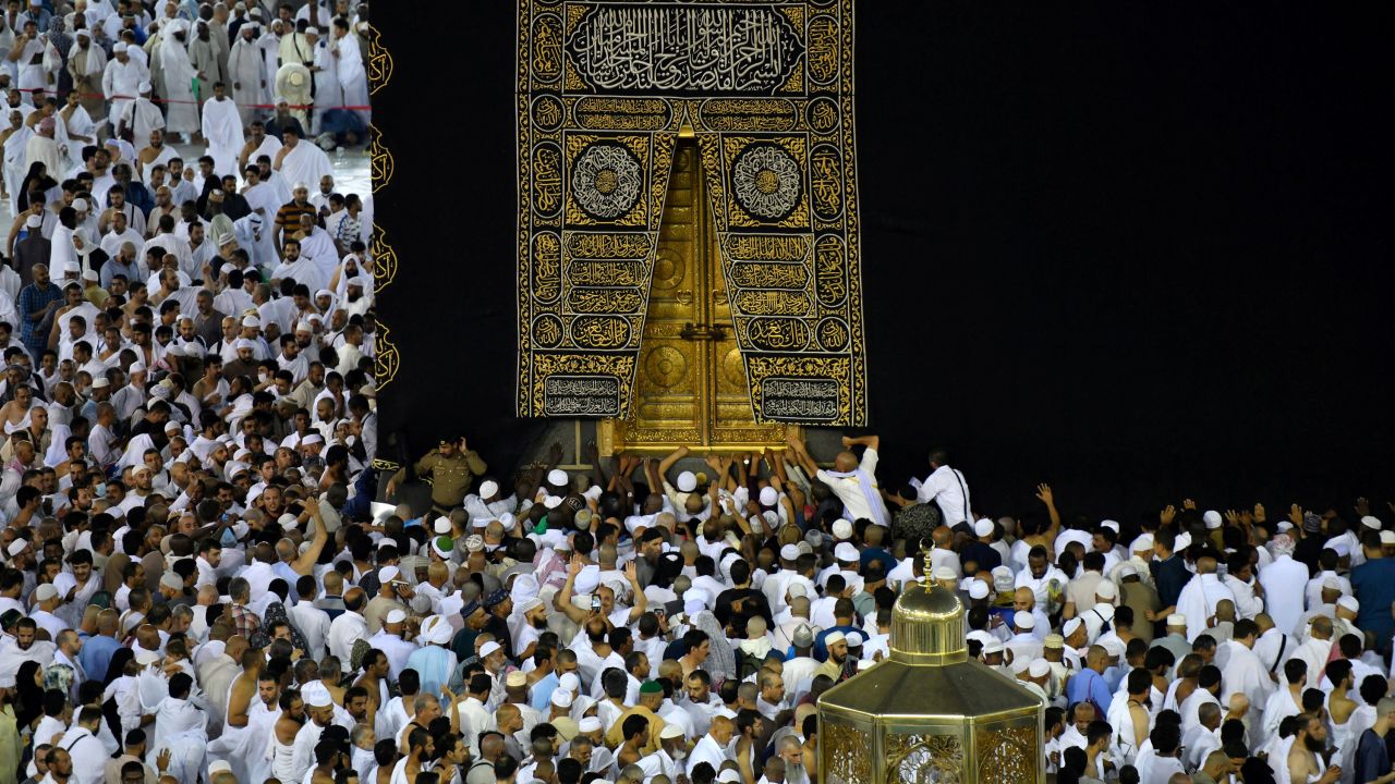 Muslims visit the Great Mosque of Mecca, Saudi Arabia, on Sunday, May 26.
