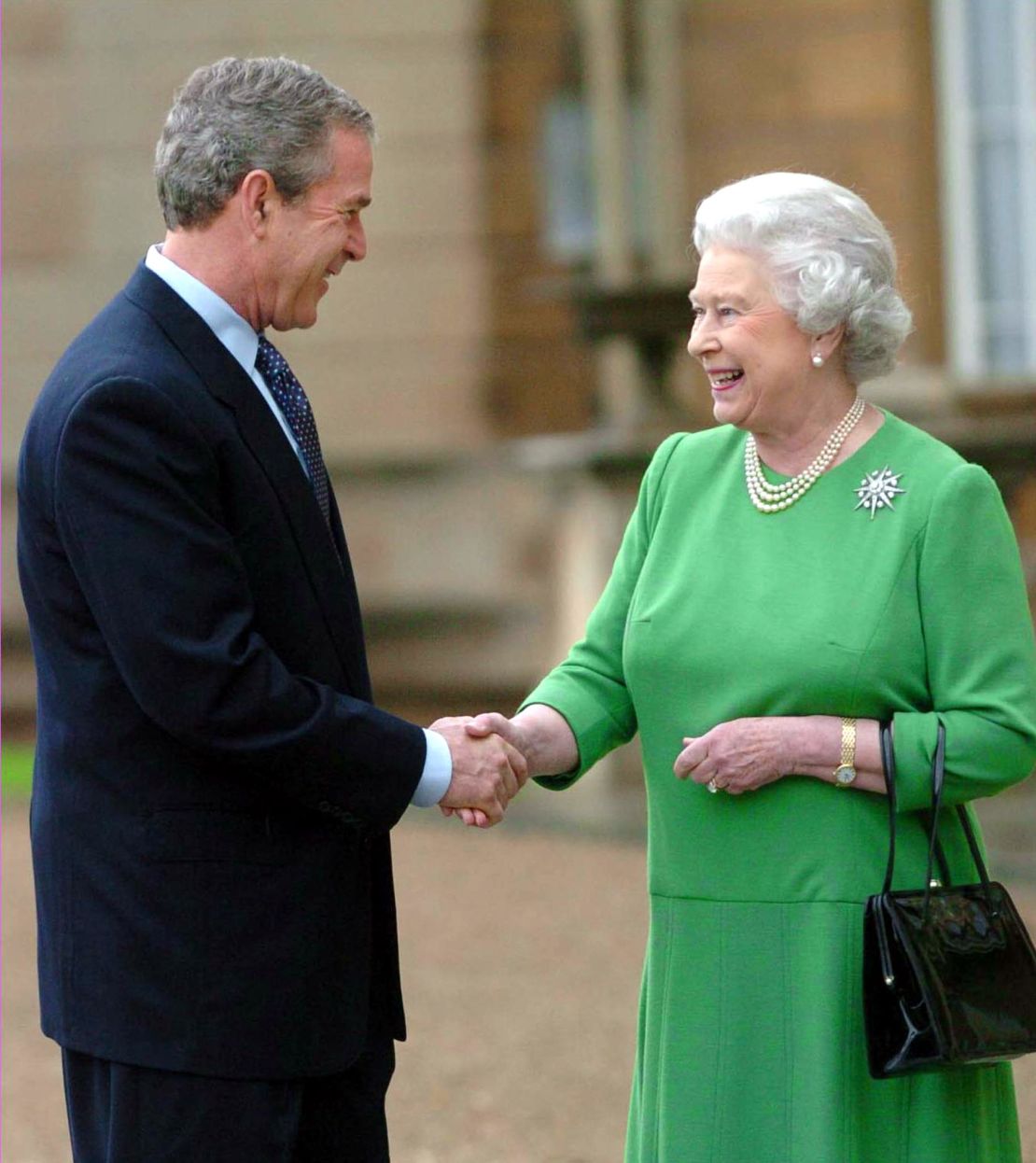 Queen Elizabeth George W. Bush