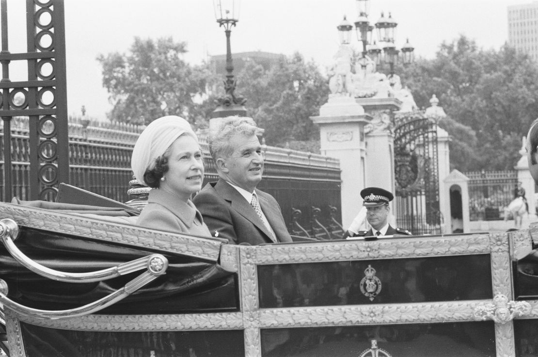 The Queen with Ceausescu in 1978.