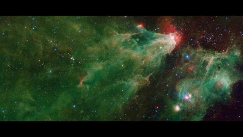 NASA's Spitzer Space Telescope captured this mosaic of the star-forming Cepheus C and Cepheus B regions. 