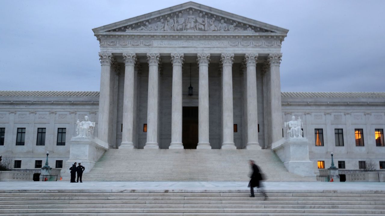 WASHINGTON, DC - JANUARY 31:  A man walks up the steps of the U.S. Supreme Court on January 31, 2017 in Washington, DC. Later today President Donald Trump is expected to announce his Supreme Court nominee to replace Associate Justice Antonin Scalia who passed away last year.  (Photo by Mark Wilson/Getty Images)