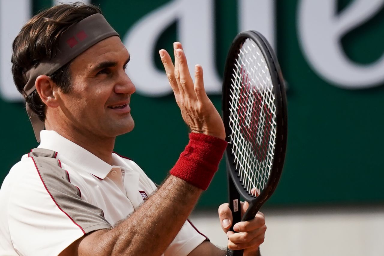 Roger Federer was all smiles after he beat Casper Ruud at the French Open. 