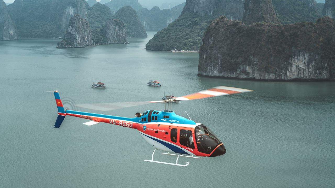 Helicopter tours of Halong Bay began operating this year. 