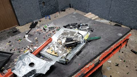 Rage rooms buy abandoned goods from dump sites and return them in smaller pieces.